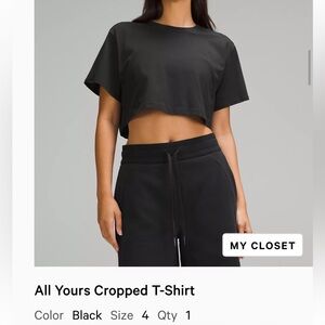 lululemon athletica Black Crop Top